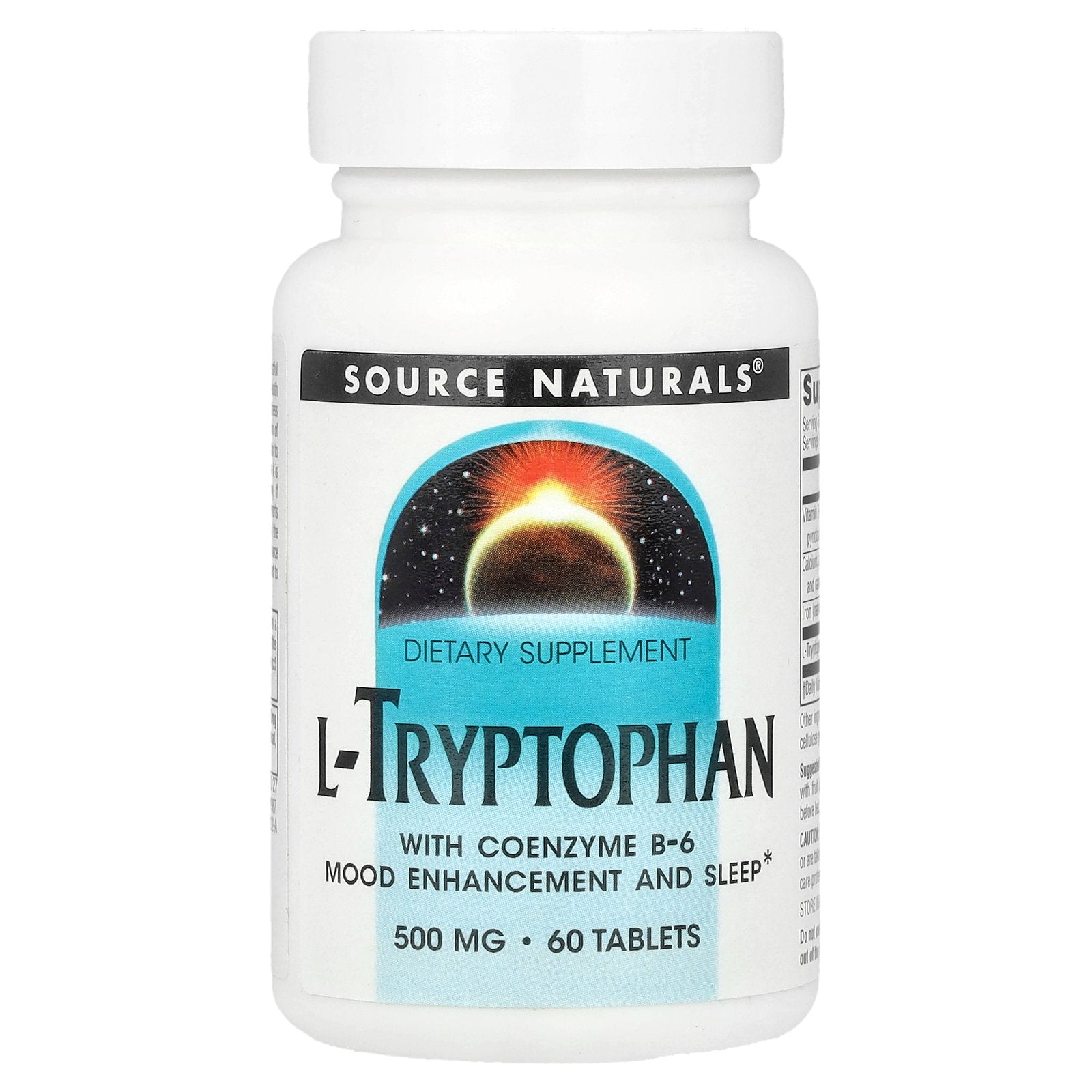 Source Naturals, L-Tryptophan with Coenzyme B-6, 60 Tablets