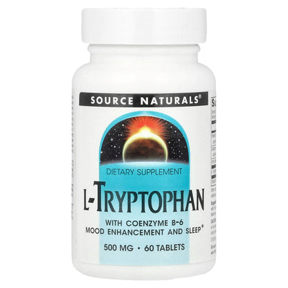 Source Naturals, L-Tryptophan with Coenzyme B-6, 60 Tablets