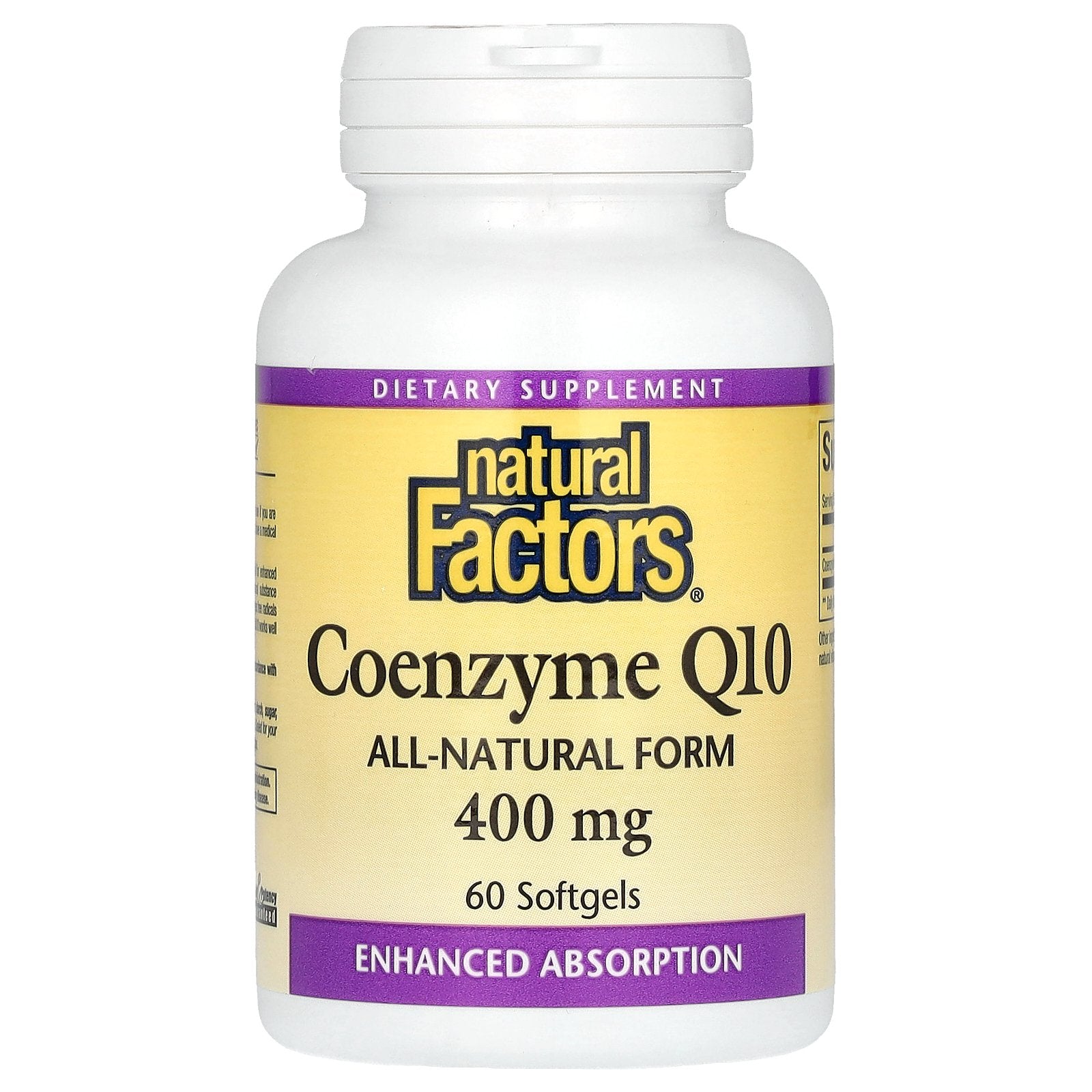 Natural Factors, Coenzyme Q10, 400 mg, 60 Softgels