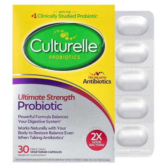 Culturelle, Probiotics, Ultimate Strength Probiotic, 20 Billion CFU, 30 Vegetarian Capsules