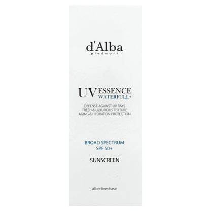 d'Alba, UV Essence Waterfull+ Sunscreen, SPF 50+, 1.69 fl oz (50 ml)