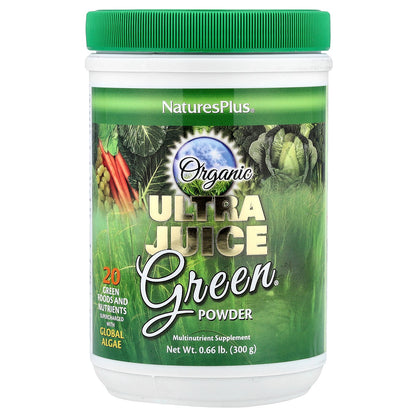 NaturesPlus, Organic Ultra Juice Green® Powder, 0.66 lb (300 g)