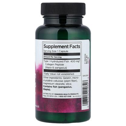 Swanson, Marine Collagen Peptides, 400 mg, 60 Capsules