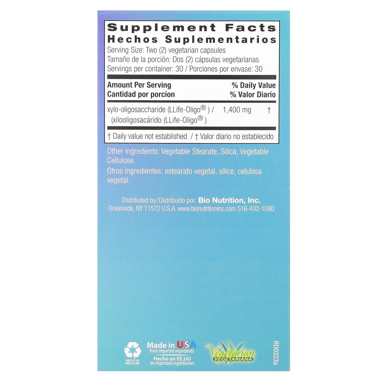 Bio Nutrition, Pre-Biotic, 60 Vegetarian Capsules (700 mg per Capsule)