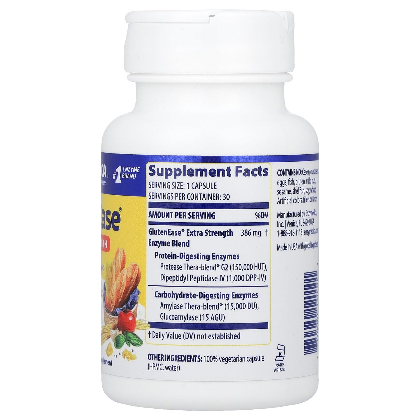 Enzymedica, GlutenEase®, 30 Capsules