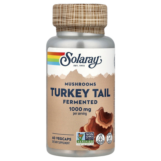 Solaray, Fermented Turkey Tail Mushrooms, 60 VegCaps (500 mg per Capsule)