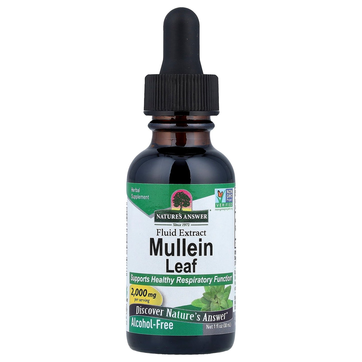 Nature's Answer, Mullein Leaf, Fluid Extract, Alcohol-Free, 1 fl oz (30 ml)