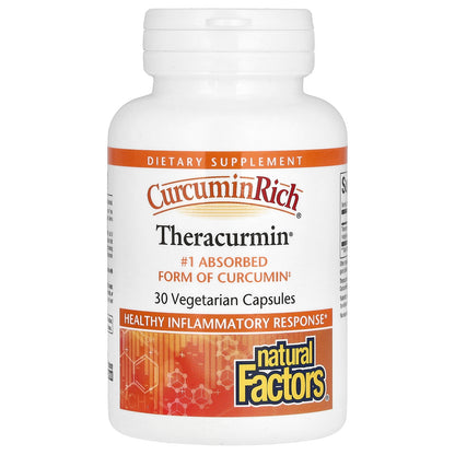 Natural Factors, CurcuminRich, Theracurmin, 30 mg, 30 Vegetarian Capsules