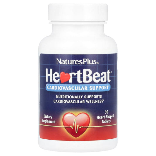 NaturesPlus, HeartBeat®, Cardiovascular Support, 90 Heart-Shaped Tablets