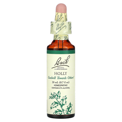 Bach, Original Flower Remedies, Holly, 0.7 fl oz (20 ml)