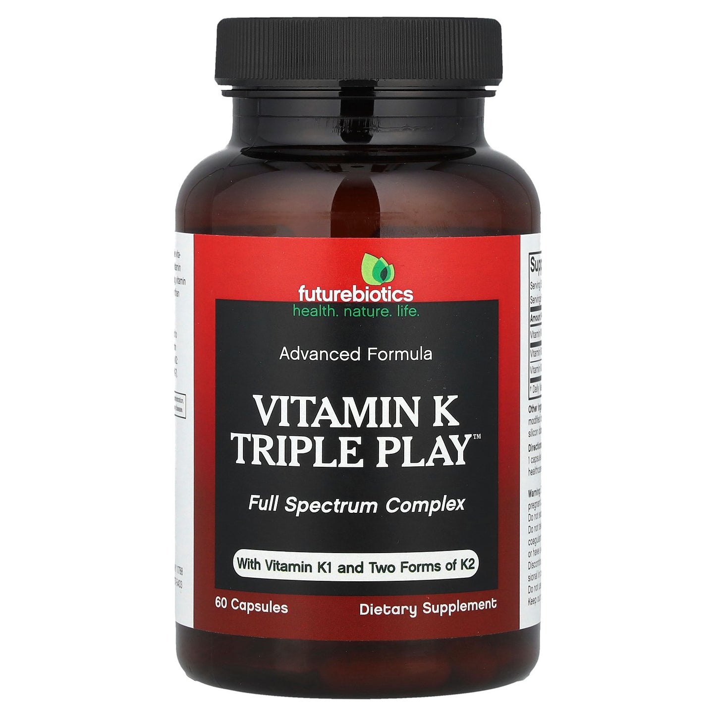 Futurebiotics, Vitamin K Triple Play™, 60 Capsules