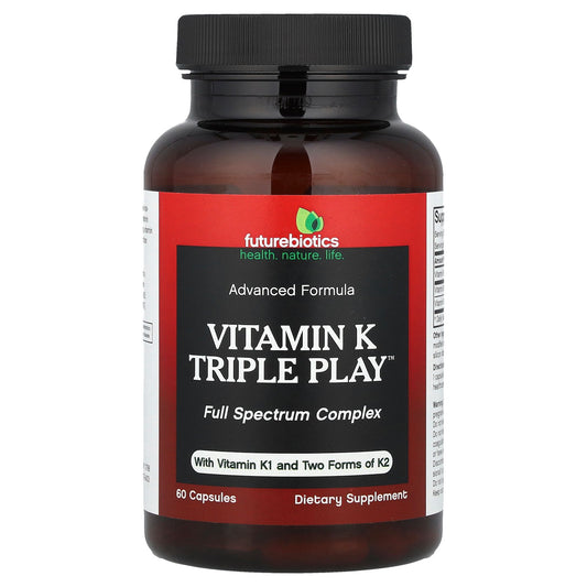 Futurebiotics, Vitamin K Triple Play™, 60 Capsules