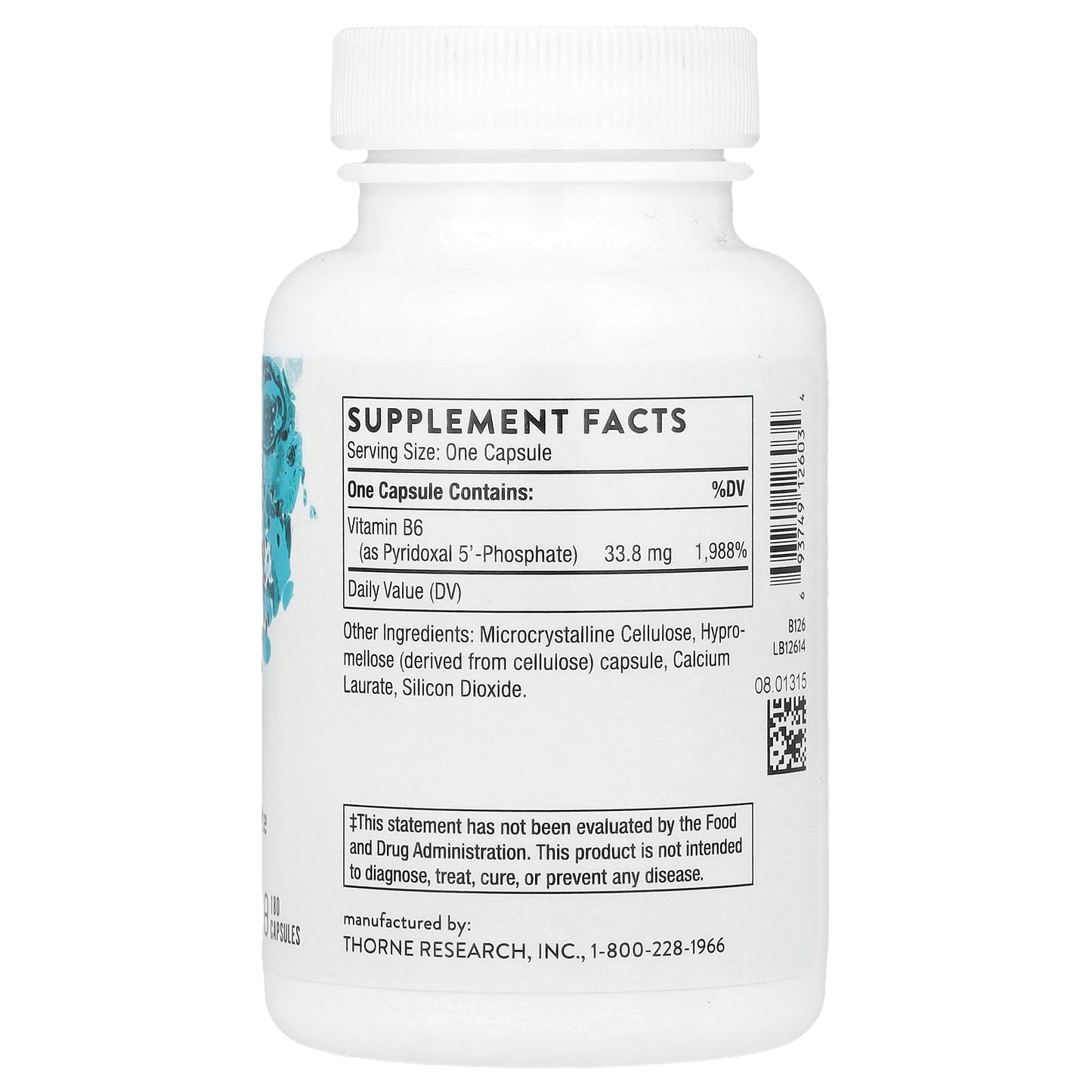 Thorne, Pyridoxal 5'-Phosphate, 33.8 mg, 180 Capsules