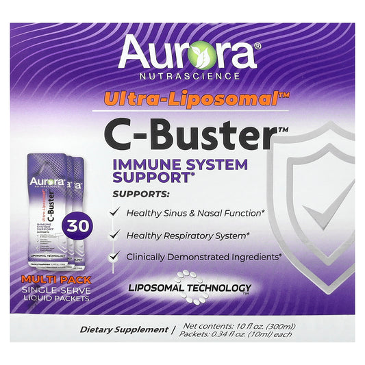 Aurora Nutrascience, Ultra-Liposomal™, C-Buster™, 30 Packets, 0.34 fl oz (10 ml) Each