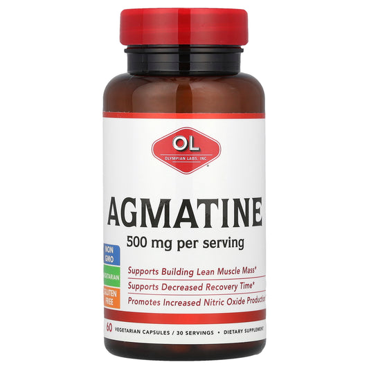 Olympian Labs, Agmatine, 500 mg, 60 Vegetarian Capsules (250 mg per Capsule)