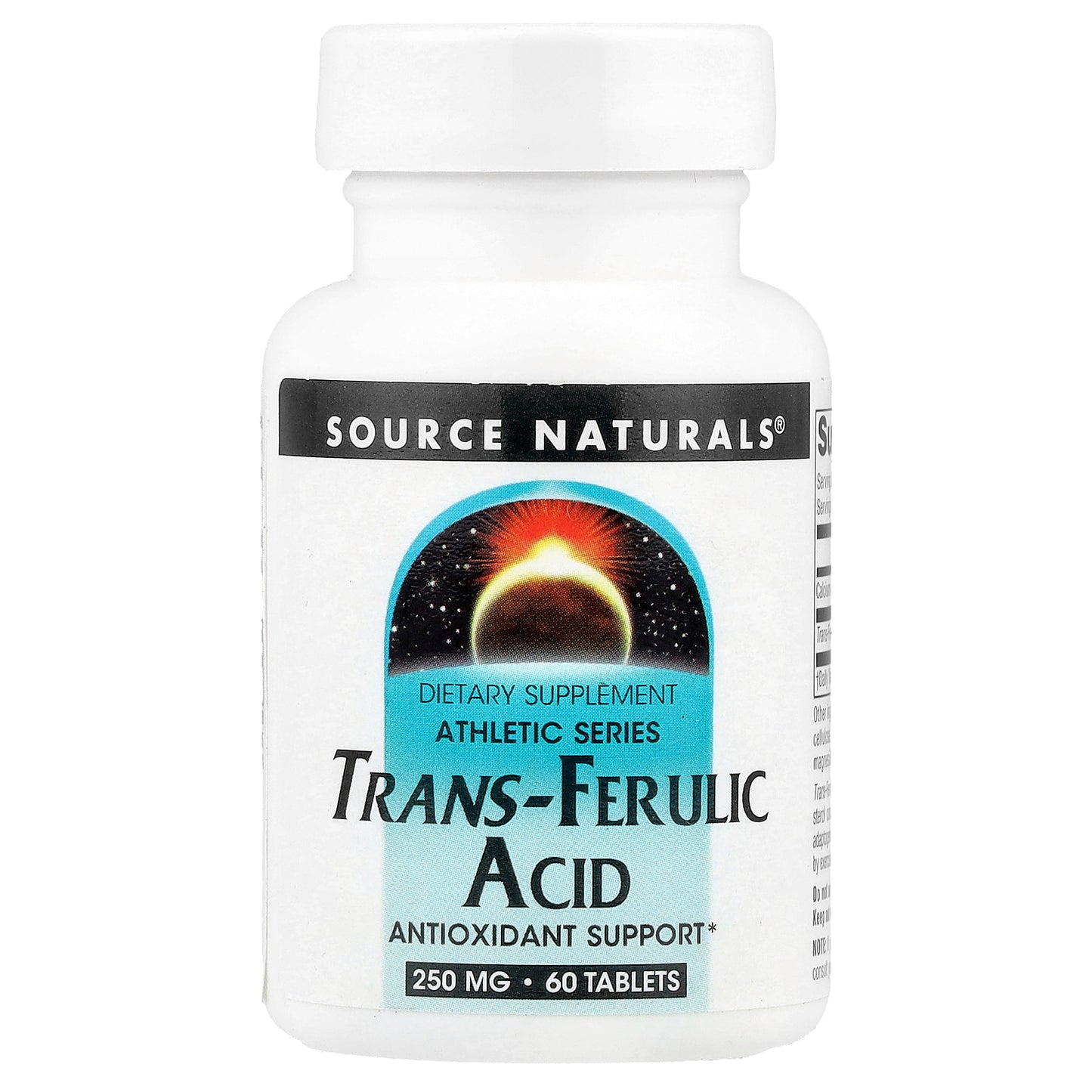 Source Naturals, Athletic Series, Trans-Ferulic Acid, 60 Tablets