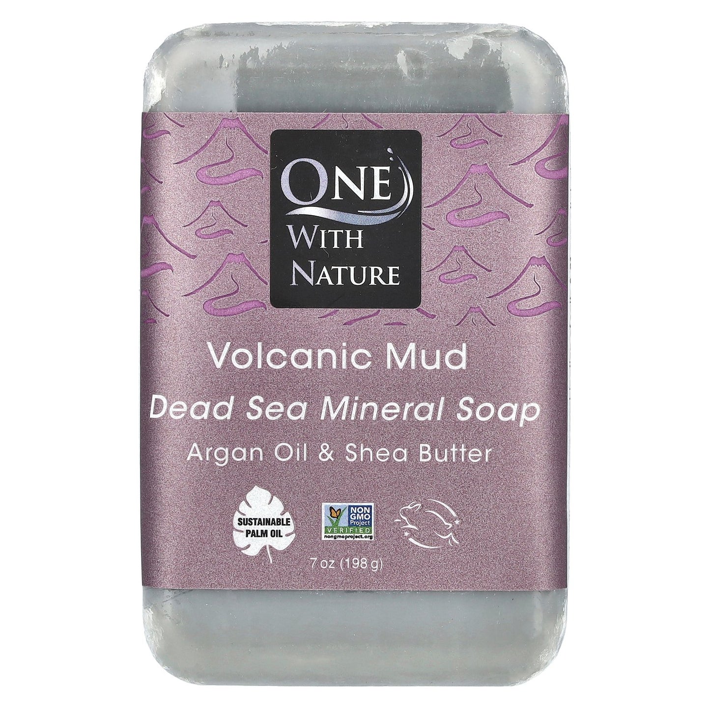 One with Nature, Dead Sea Mineral Bar Soap, Volcanic Mud, 7 oz (198 g)