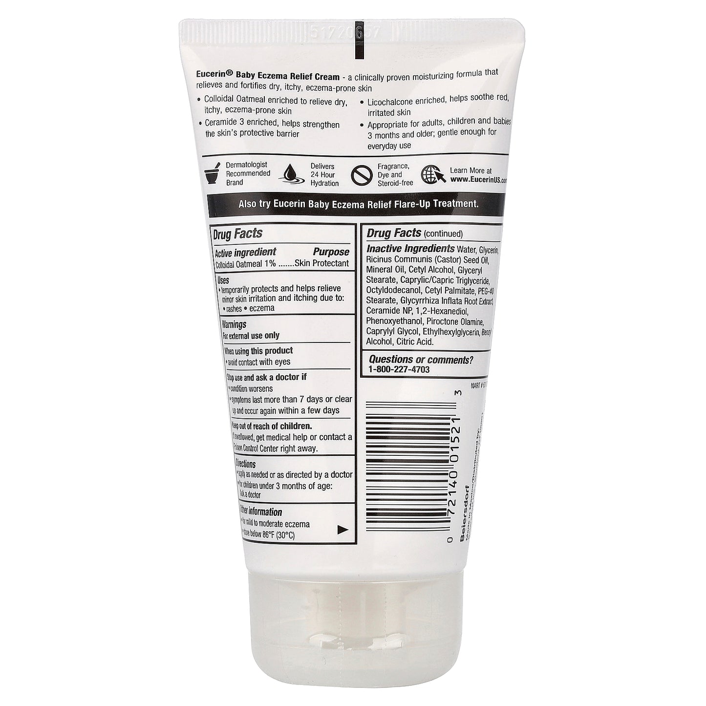 Eucerin, Baby, Eczema Relief Cream, 5 oz (141 g)