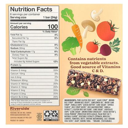 MadeGood, Granola Bars, Cookies & Crème, 6 Bars, 0.85 oz (24 g) Each