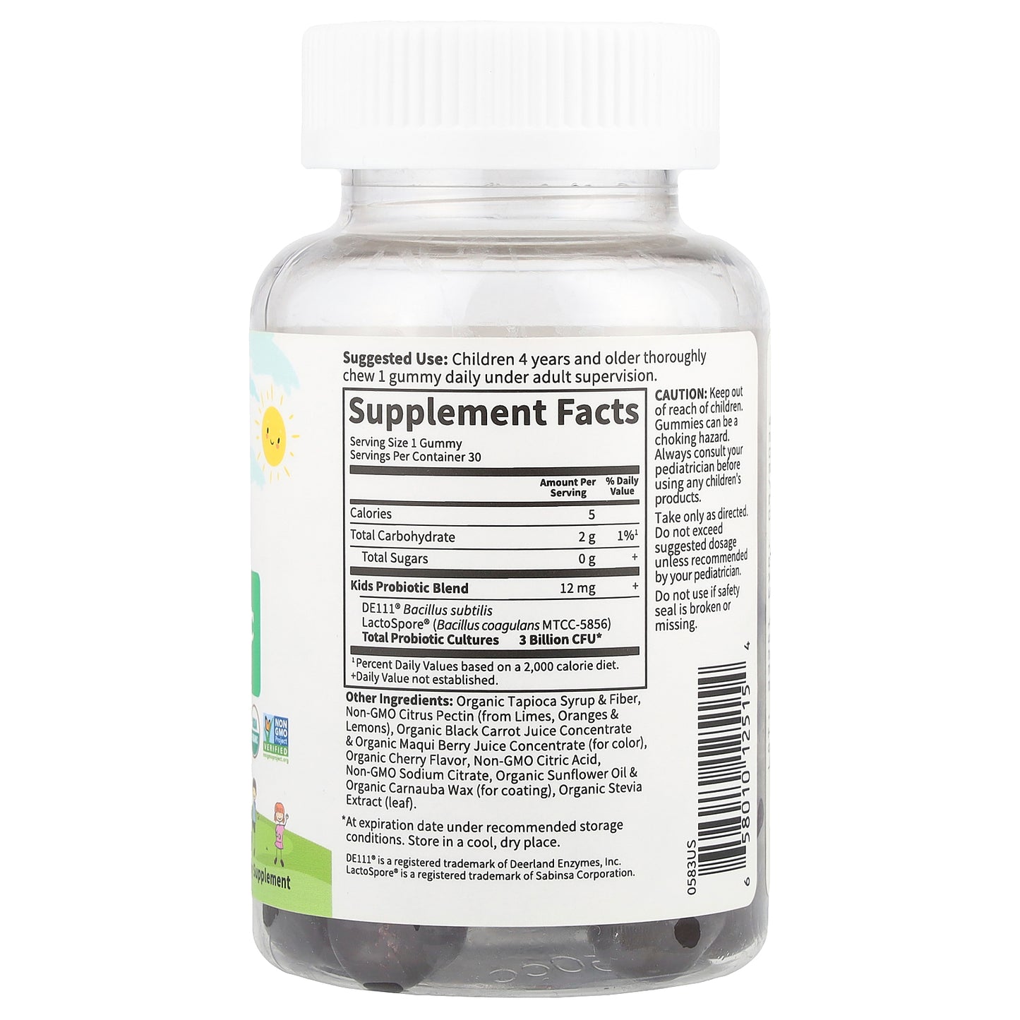 Garden of Life, Kids Probiotic Gummies, Cherry, 3 Billion CFU, 30 Vegetarian Gummies