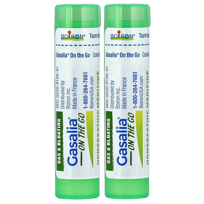 Boiron, Gasalia On The Go, 2 Portables Tubes, Approx. 80 Pellets Each