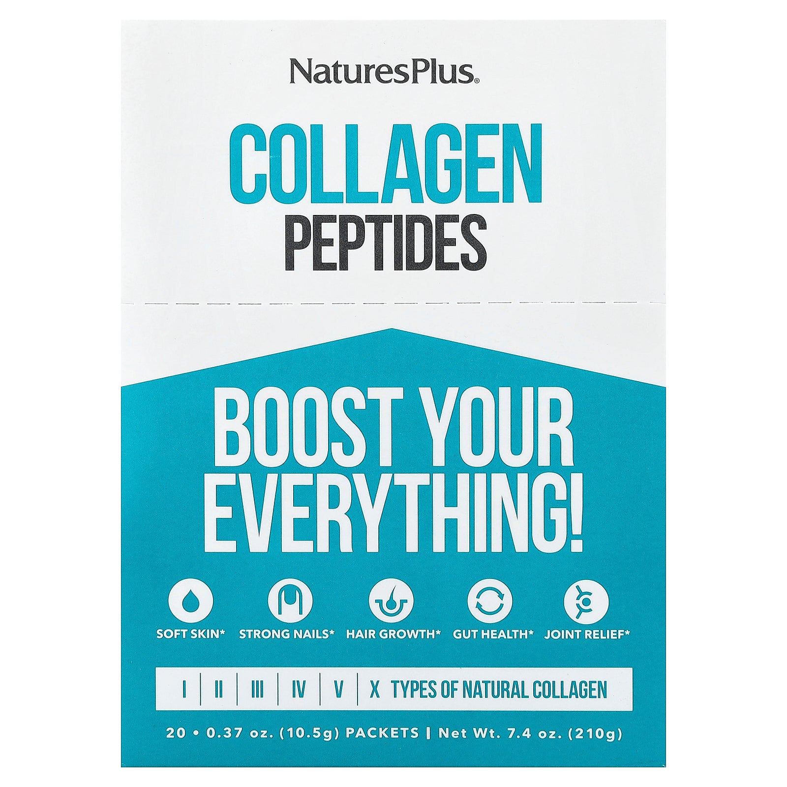 NaturesPlus, Collagen Peptides, 20 Stick Packets, 0.37 oz (10.5 g) Each