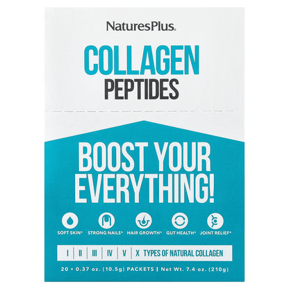 NaturesPlus, Collagen Peptides, 20 Stick Packets, 0.37 oz (10.5 g) Each