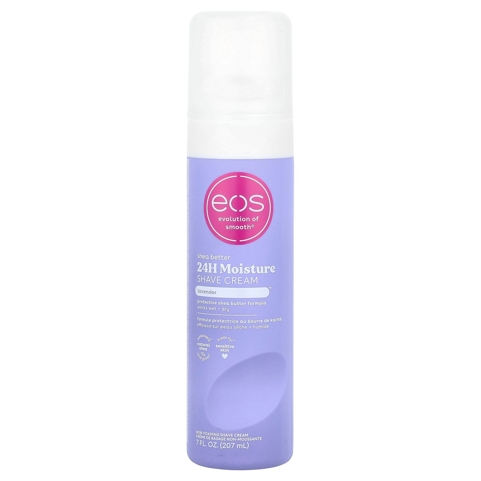 EOS, Shea Better™, 24H Moisture Shave Cream, Lavender, 7 fl oz (207 ml)