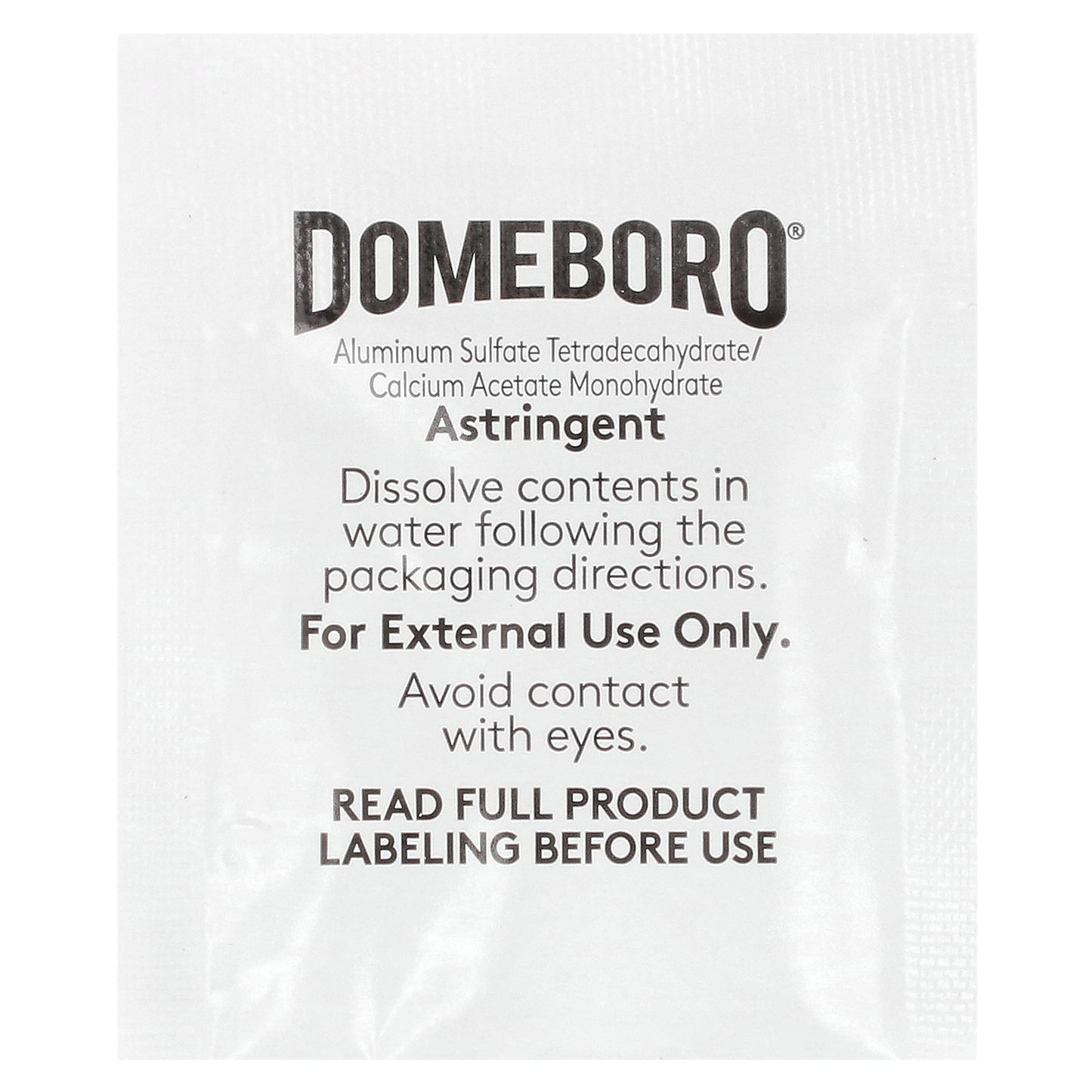 Domeboro, Medicated Soak, Rash Relief, 12 Powder Packets, 0.1 oz (2.7 g) Each