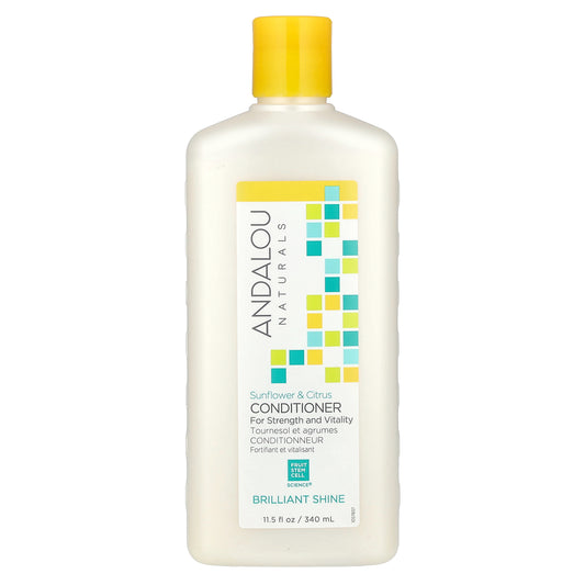 Andalou Naturals, Conditioner, Brilliant Shine, Sunflower & Citrus, For Strength and Vitality, 11.5 fl oz (340 ml)