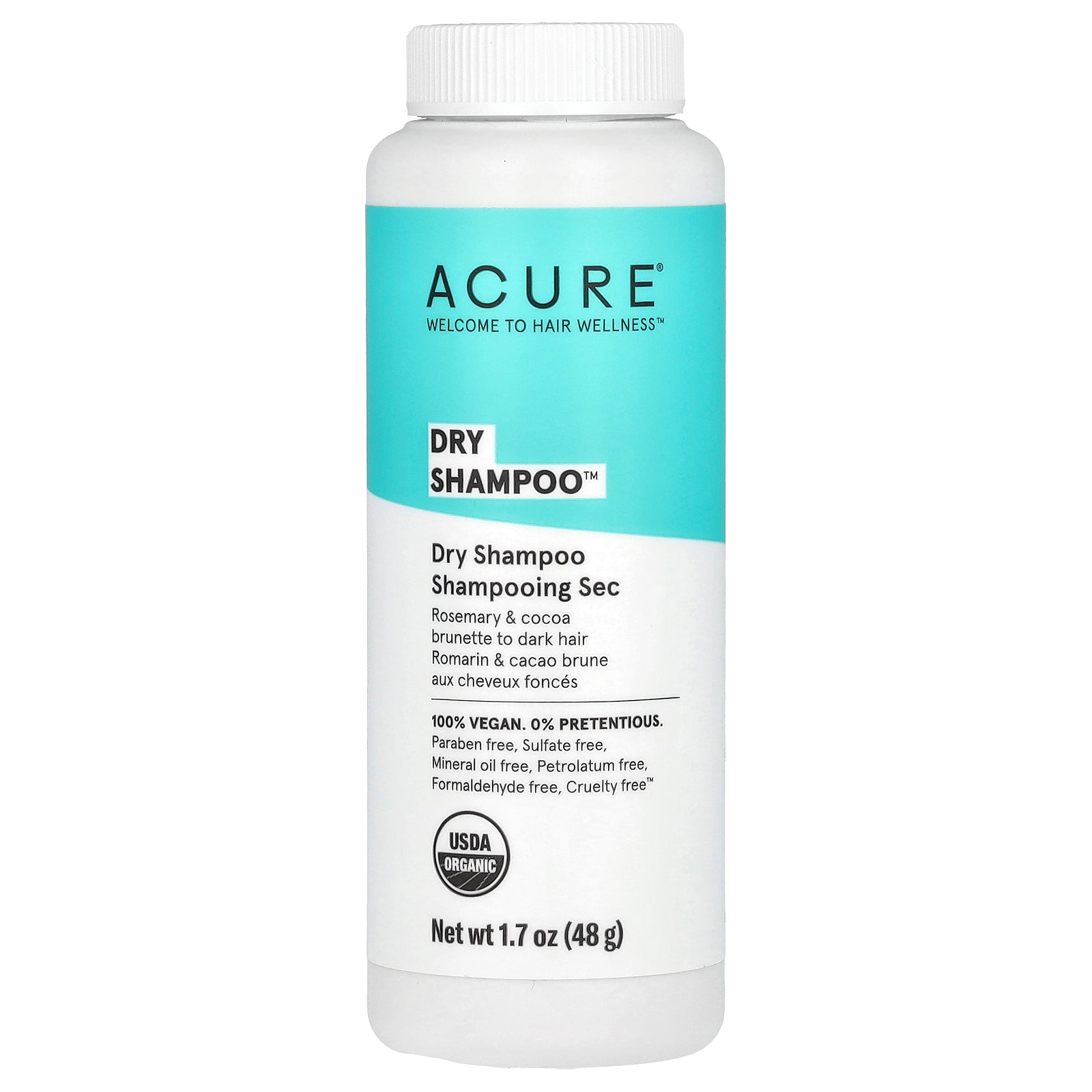 ACURE, Dry Shampoo, Brunette to Dark Hair, Rosemary & Cocoa, 1.7 oz (48 g)