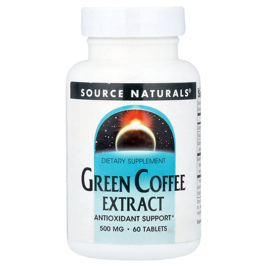 Source Naturals, Green Coffee Extract, 500 mg, 60 Tablets