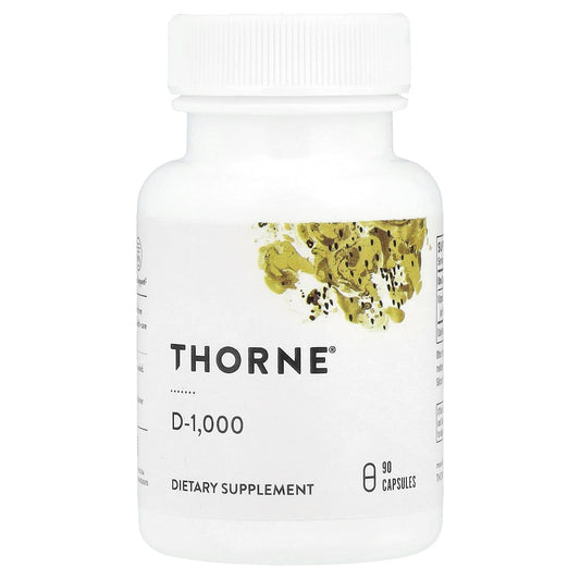Thorne, D-1,000, 90 Capsules (25 mcg per Capsule)