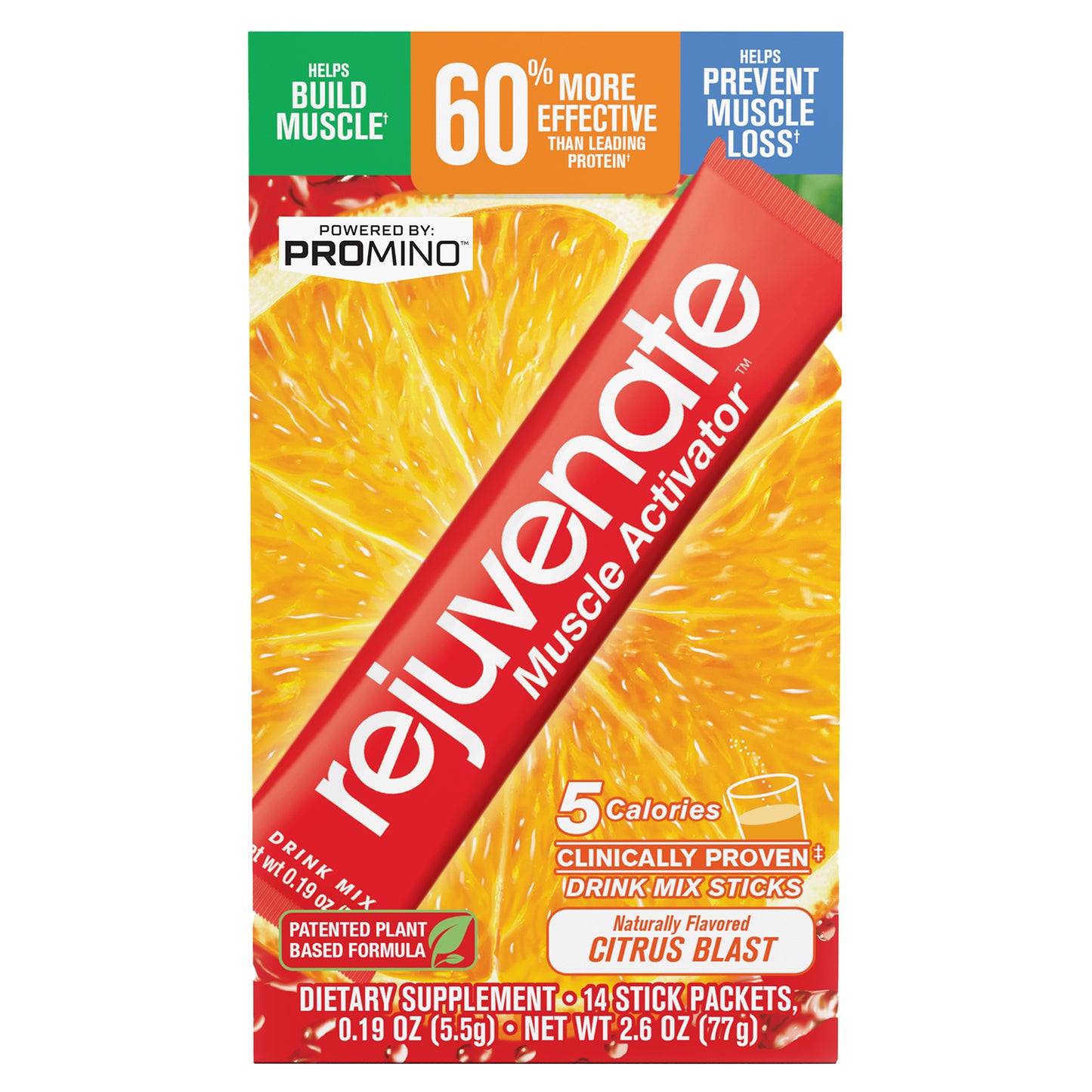 Rejuvenate, Rejuvenate Muscle Activator™, Drink Mix, Citrus Blast, 14 Stick Packets, 0.19 oz (5.5 g) Each