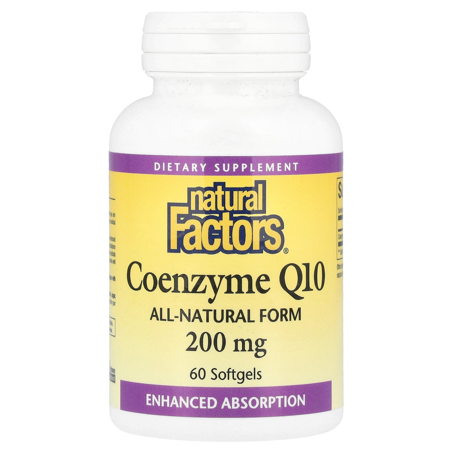 Natural Factors, Coenzyme Q10, 200 mg, 60 Softgels
