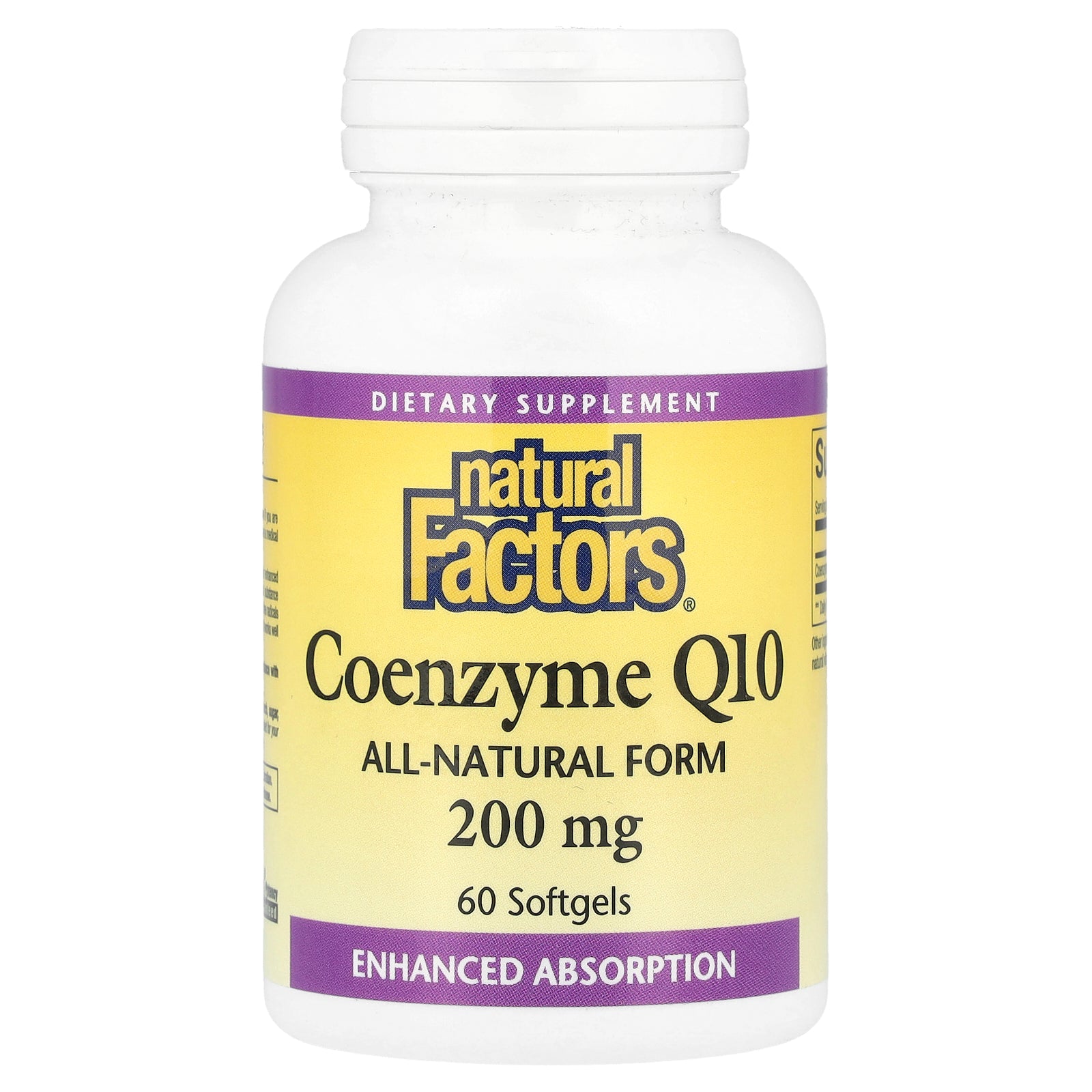 Natural Factors, Coenzyme Q10, 200 mg, 60 Softgels