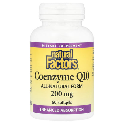 Natural Factors, Coenzyme Q10, 200 mg, 60 Softgels