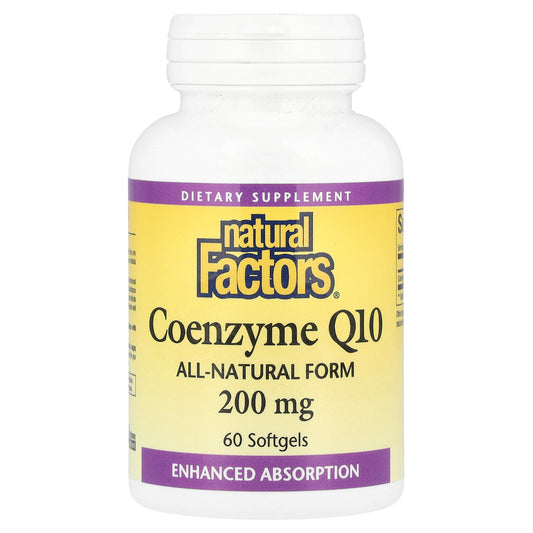 Natural Factors, Coenzyme Q10, 200 mg, 60 Softgels