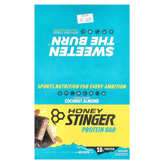 Honey Stinger, Protein Bar, Coconut Almond , 15 Bars, 1.5 oz (42 g) Each