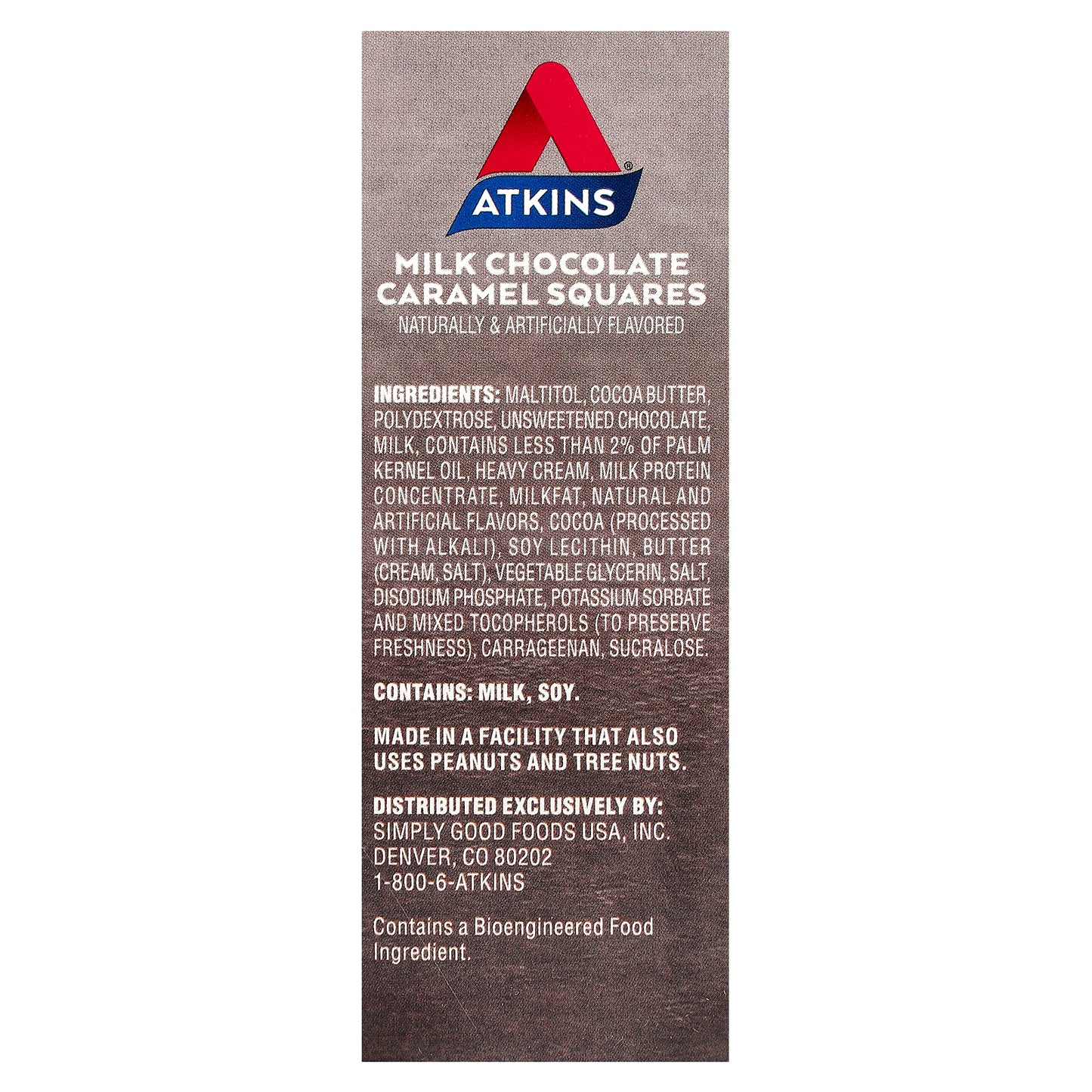 Atkins, Endulge®, Milk Chocolate Caramel Squares, 15 Pieces, 0.41 oz (11.5 g) Each
