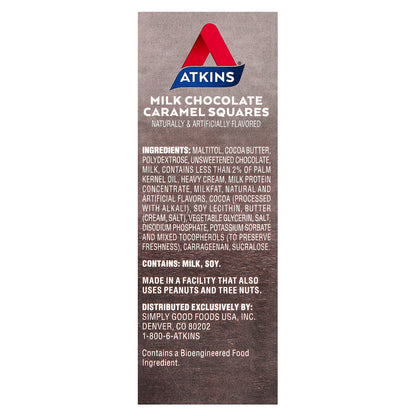 Atkins, Endulge®, Milk Chocolate Caramel Squares, 15 Pieces, 0.41 oz (11.5 g) Each