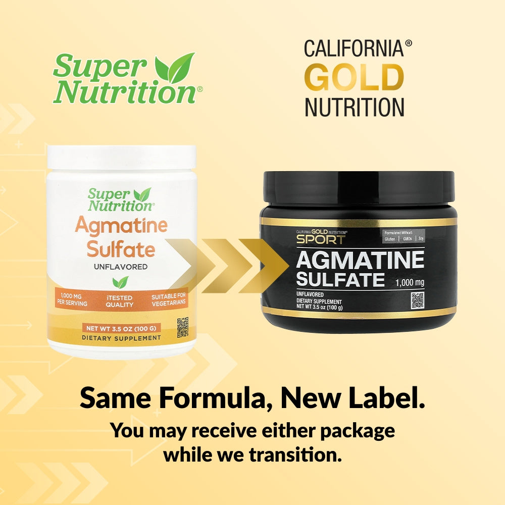 California Gold Nutrition, Sport, Agmatine Sulfate, Unflavored, 3.5 oz (100 g)