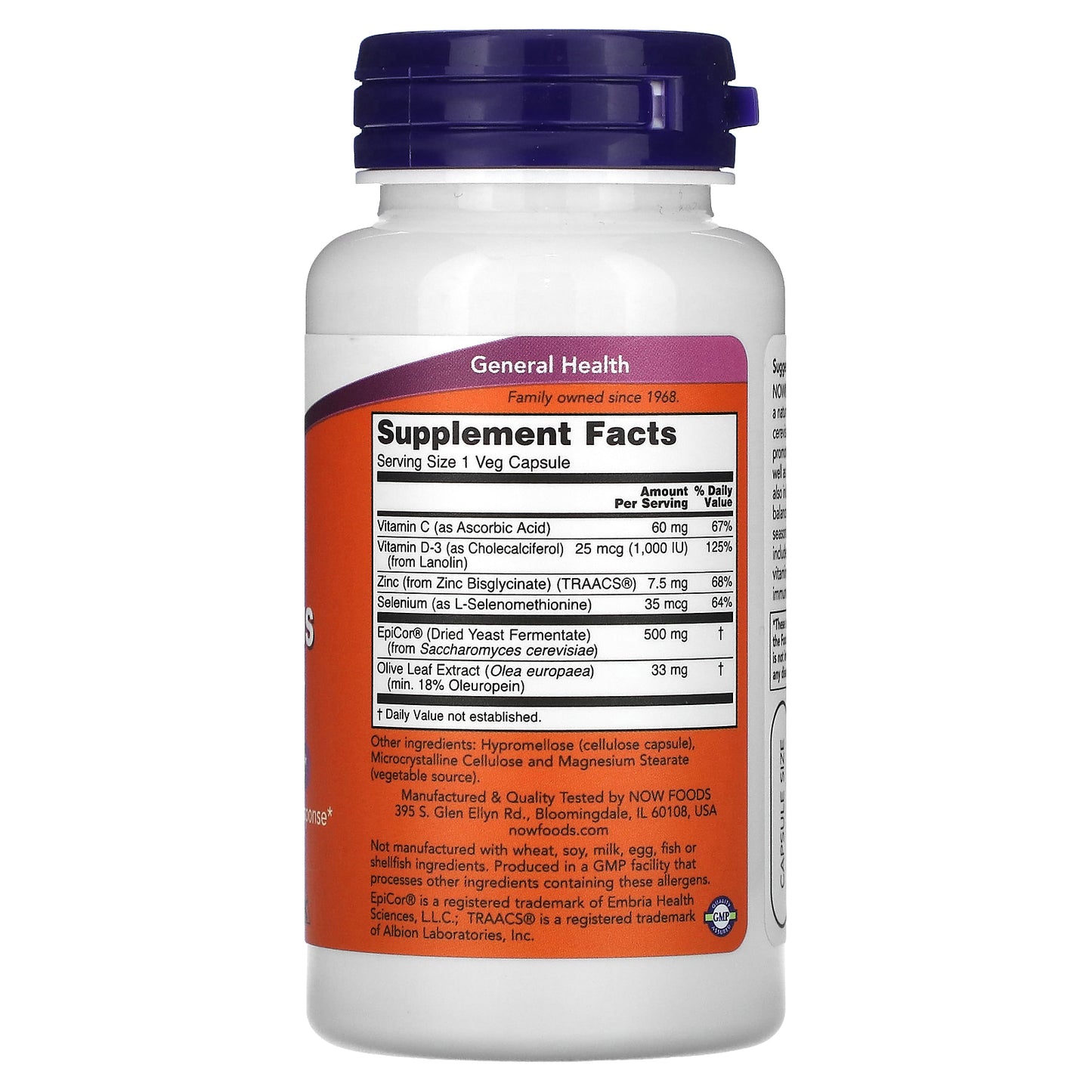 NOW Foods, EpiCor Plus Immunity, 60 Veg Capsules