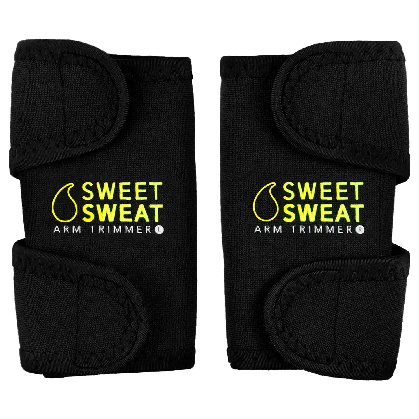 Sports Research, Sweet Sweat®, Arm Trimmers, Medium, Black & Yellow, 1 Pair