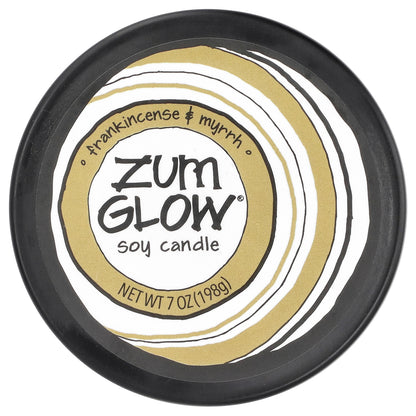 ZUM, Glow®, Soy Candle, Frankincense & Myrrh, 7 oz (198 g)