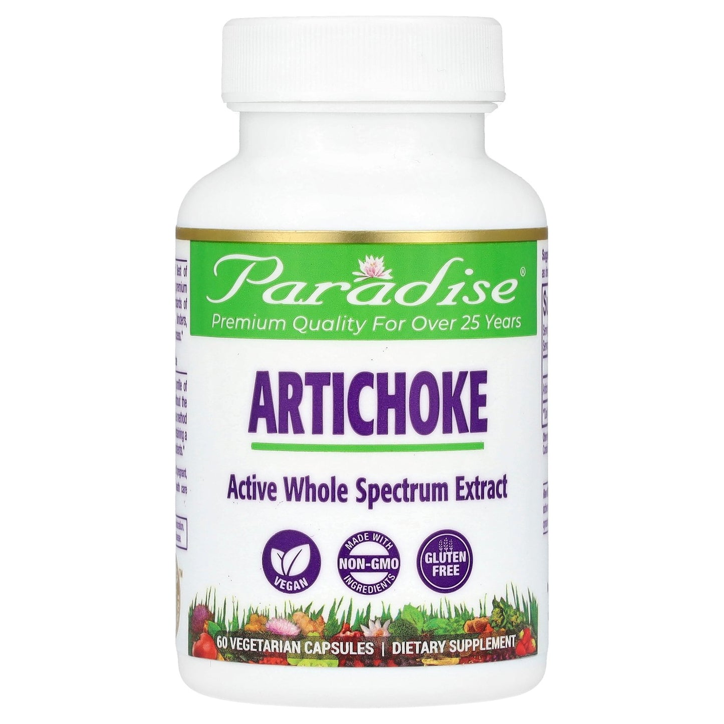 Paradise Herbs, Artichoke, 60 Vegetarian Capsules