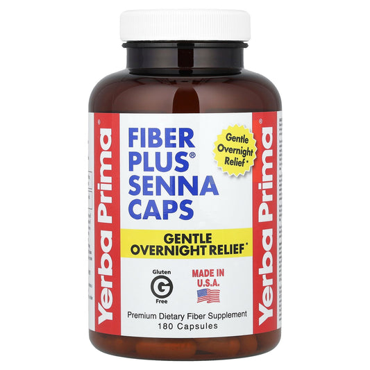 Yerba Prima, Fiber Plus® Senna Caps, 180 Capsules