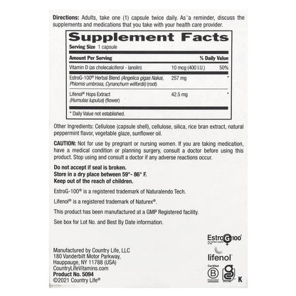 Country Life, Menopause Rescue™, 60 Vegetarian Capsules