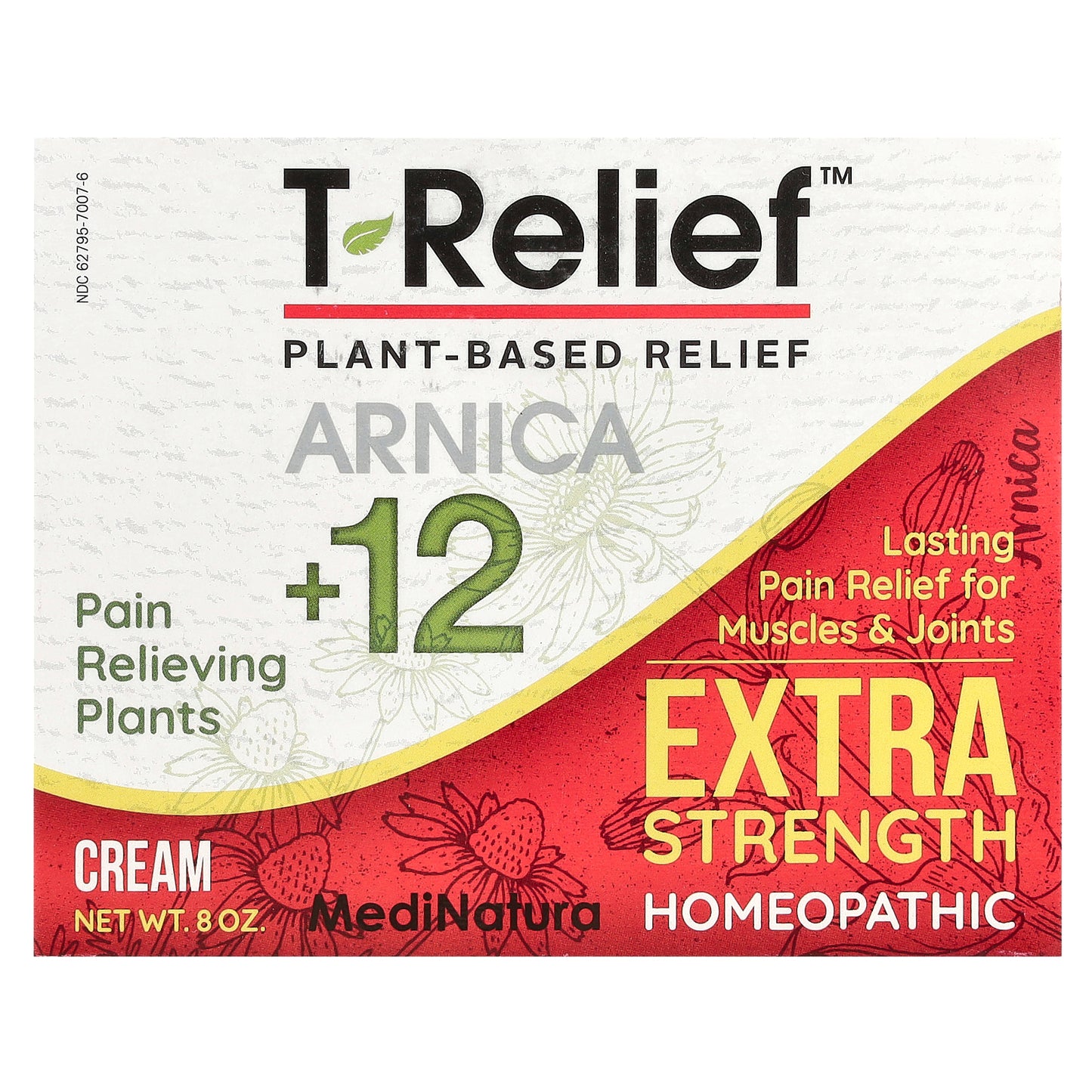 MediNatura, T-Relief™, Arnica +12 Cream, Extra Strength, 8 oz