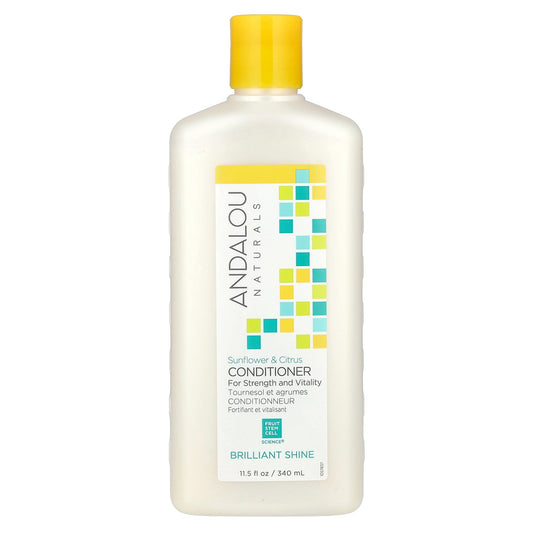 Andalou Naturals, Conditioner, Brilliant Shine, Sunflower & Citrus, For Strength and Vitality, 11.5 fl oz (340 ml)